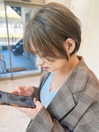 ショート カラー ショート/丸み/ 小顔/ERIのヘアスタイル