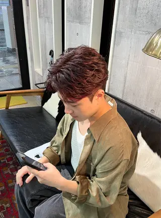 ミディアム 👑パーマの王様👑 【メンズ専門店】のヘアスタイル