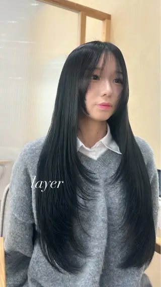 ロング カラー 中韓style 💄🤍愛子🇨🇳のヘアスタイル