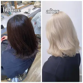 ミディアム カラー La fith liebe 京都駅前店所属・🌈ブリーチ特化🌈 MINATOのヘアスタイル