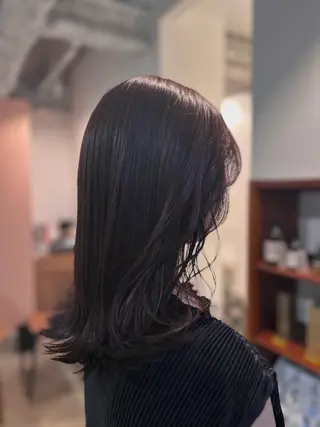 セミロング カラー ヘアアレンジ 🎀suzuna 透明感colorのヘアスタイル