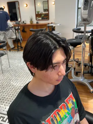 ミディアム メンズ メンズカット✂️ スキンフェード伊藤陸のヘアスタイル