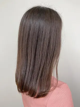 セミロング カラー SALOWIN神戸三宮East店所属・【透明感、艶髪】西村 有司のヘアスタイル