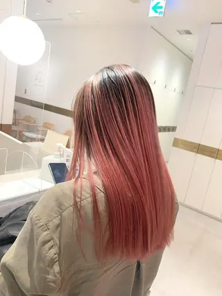 ロング カラー レイヤー専門家 ダブルカラー修のヘアスタイル