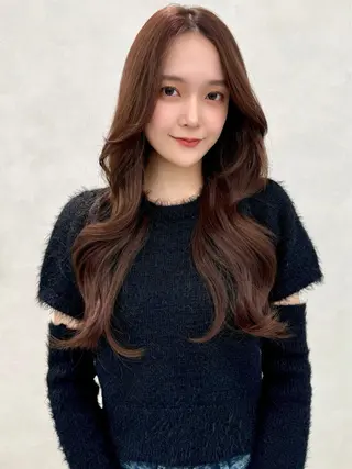 ロング カラー 🇰🇷韓国レイヤー ケアカラー／田川佑紀のヘアスタイル