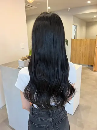 ロング カラー パーマ ヘアアレンジ メンズ 透明感カラー／ 新潟万代/池野里衣のヘアスタイル