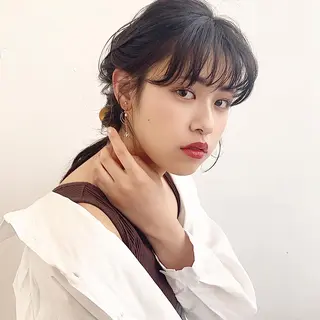 ロング カラー ヘアアレンジ Sana / 韓国ヘア / カラーのヘアスタイル