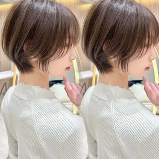 ショート カラー 水光艶カラー/ 艶ブリーチ/颯のヘアスタイル