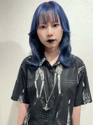 セミロング カラー ハイトーン/レイヤー /艶カラー🎀のヘアスタイル