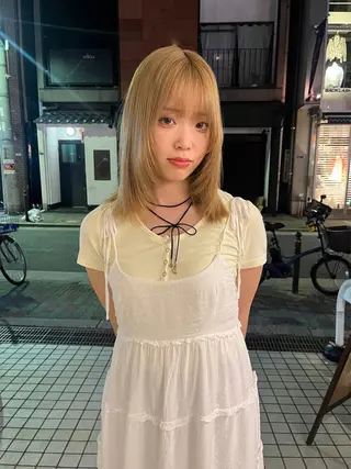 ミディアム 心斎橋美容師 fumikaのヘアスタイル