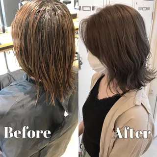 ミディアム カラー Saori / さおりのヘアスタイル