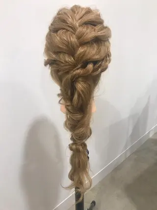 ロング ヘアアレンジ 暖色カラー🍊 ボブ🌿顔周りcutのヘアスタイル