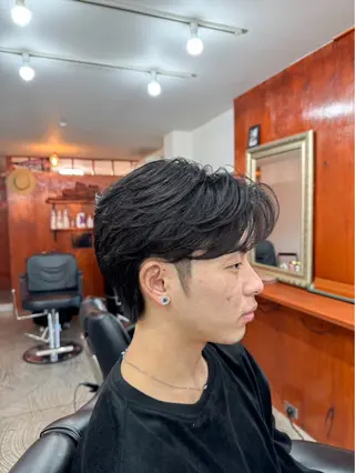 ショート パーマ メンズ 浪漫頭髪所属・ツカノ ソウタのヘアスタイル