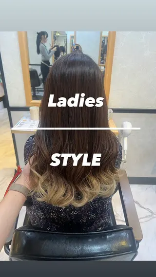 ロング 大人女性ぼかし メンズ強化🦙平作のヘアスタイル