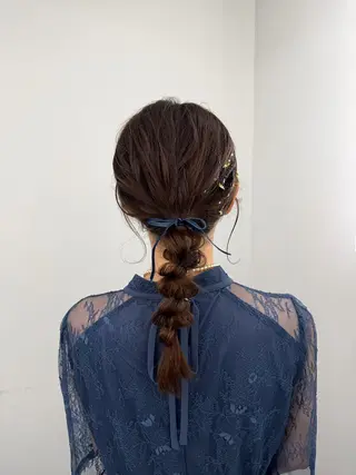 ヘアアレンジ 韓国ヘア/顔周り ヘアセット/加藤優里のヘアスタイル