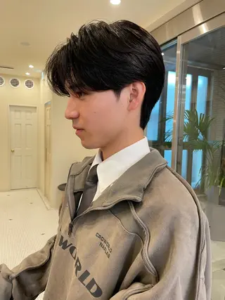 パーマ メンズ belle   表参道　terrace所属・抜きっぱなしブロンド /ハイトーン/カナタのヘアスタイル