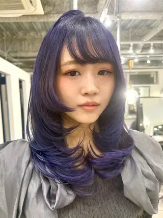 ロング カラー 篠崎 佑季のヘアスタイル