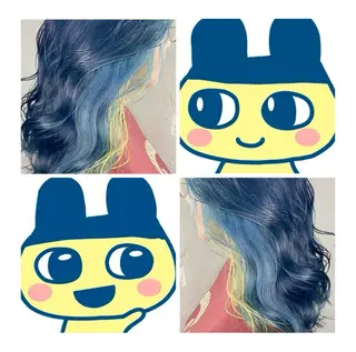 ミディアム カラー GARU-ガル-所属・TSUNO🦖 派手髪/オタク美容師のヘアスタイル