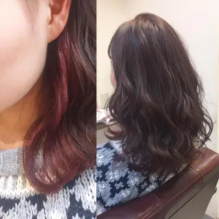 ミディアム カラー hair salon Ranun髪質改善のヘアスタイル