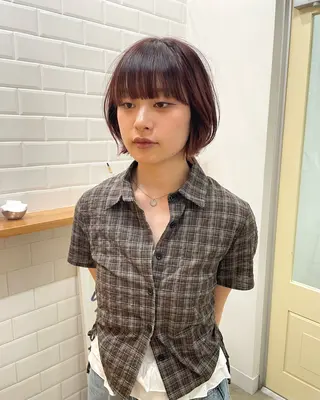 ミディアム 古市 萌乃華のヘアスタイル