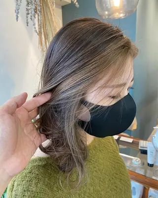 ミディアム カラー パーマ OVER→三軒茶屋 /縮毛矯正・髪質改善のヘアスタイル