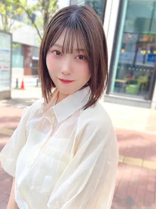 ミディアム カラー パーマ 【公式】amble luxe池袋東口🩷のヘアスタイル