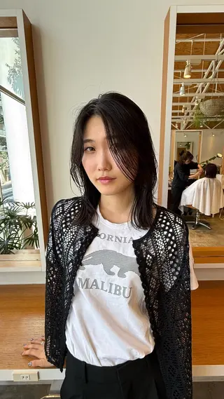 セミロング F.ICHIRIN 千葉所属・山口 芽依のヘアスタイル