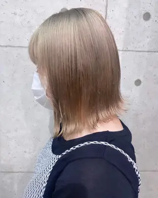 ミディアム 韓国パーマ 美容師 和田爽良のヘアスタイル