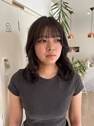 セミロング カラー 暖色カラー／ ヘアセット🌛櫻井舞のヘアスタイル