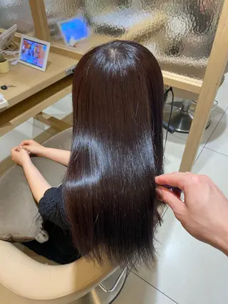 ロング 巻ける縮毛矯正 髪質改善フルカワのヘアスタイル