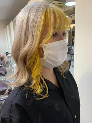 セミロング カラー 平野 優奈のヘアスタイル