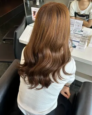 ロング カラー ガーリー×韓国🎀 ⟡.·天野結良⟡.·のヘアスタイル