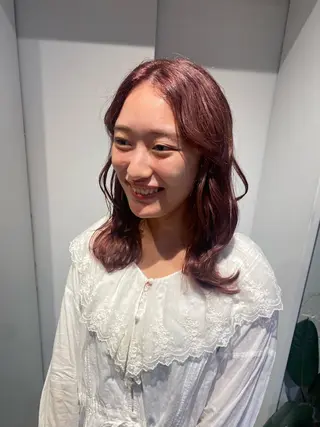 セミロング カラー ミユウ👗🎀 /カラーリスト/ボブのヘアスタイル