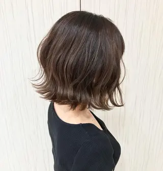 ショート カラー パーマ 中原 梨沙のヘアスタイル
