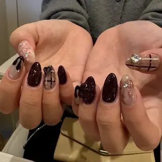 ネイル amuse 手書きニュアンスのネイルデザイン