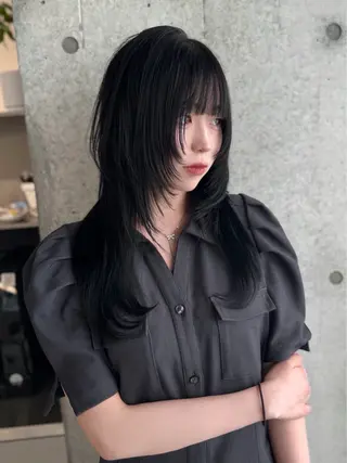 セミロング karina🌿レイ ヤーカット/髪質改善のヘアスタイル