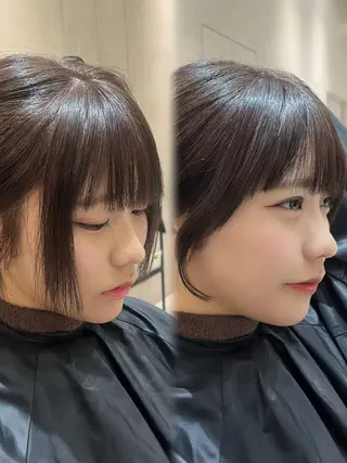 ロング カラー 顔周りカット/ 透明感カラー/ユナのヘアスタイル