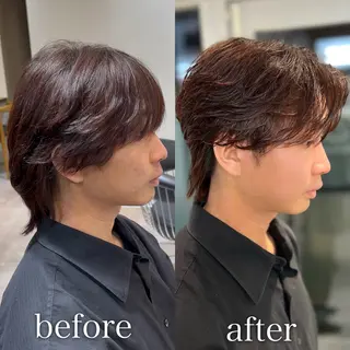 カラー パーマ メンズ 【メンズ特化✨】 縮毛矯正/千原涼麻のヘアスタイル