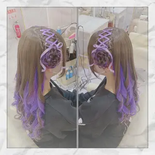 ロング ヘアアレンジ ヘアセット/着付け 𓇼 松本 夏美𓇼のヘアスタイル