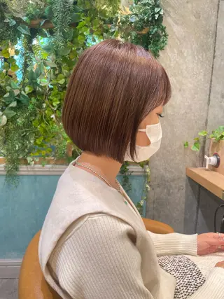 ショート 縮毛矯正　髪質改善 韓国風レイヤー　吉田のヘアスタイル