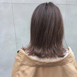セミロング カラー ヘアアレンジ 福壽 優奈のヘアスタイル