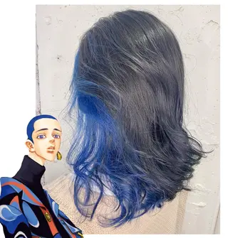 ミディアム カラー GARU-ガル-所属・TSUNO🦖 派手髪/オタク美容師のヘアスタイル