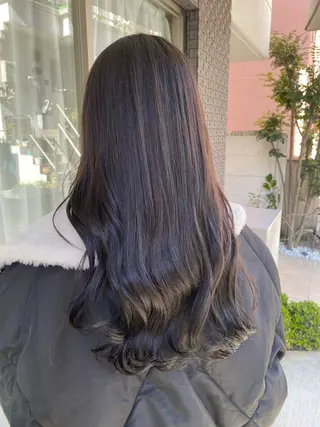 ロング カラー グレージュ/透明感/ 韓国ヘア/RISAのヘアスタイル
