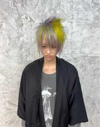 カラー メンズ デザインカラー⭐︎★ 🐆hyo🐆のヘアスタイル