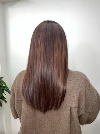 セミロング カラー パーマ ヘアアレンジ メンズ キッズ ネイル マツエク・マツパ アイブロウ HIROKO / 透明感暖色カラー🎀のヘアスタイル