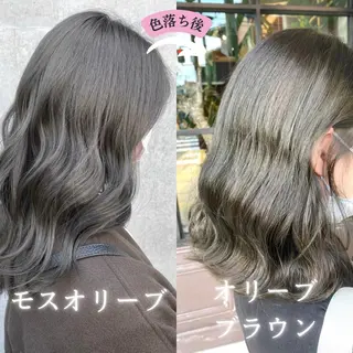 セミロング カラー 川越 輝梨奈のヘアスタイル