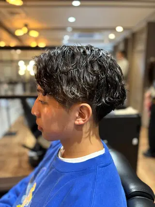 パーマ メンズ バーバーショップ涼桜新町店所属・田中大 パーマ/メンズカットのヘアスタイル