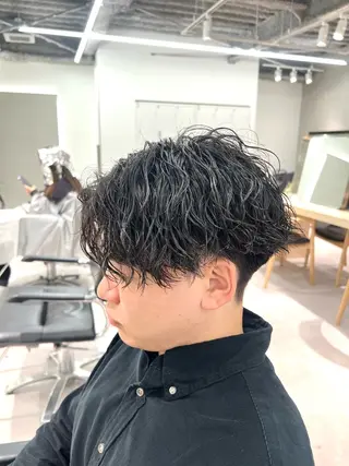 ショート パーマ ツイスパ/シャドウ 矢吹俊大郎のヘアスタイル