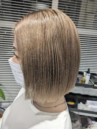ミディアム カラー ヘアアレンジ 小國 綾かのヘアスタイル
