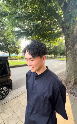 ショート パーマ メンズ メンズパーマ⚜️ 角花ひろゆきのヘアスタイル